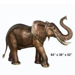 Corrosion Resistance Metal Elephant Garden Sculpture In 200cm Height
