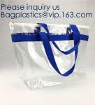 Wholesale vinyl tote bag Women Fashion Red Heart Transparent Beach Shopping
