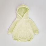 Baby Waffle Hoodie Newborn Long Sleeve Romper 100% Cotton