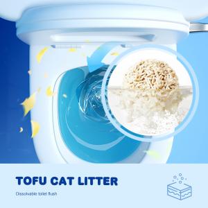 China 6L Tofu Based Cat Litter 3 Second Water Absorption Directly Flush Toilet wholesale