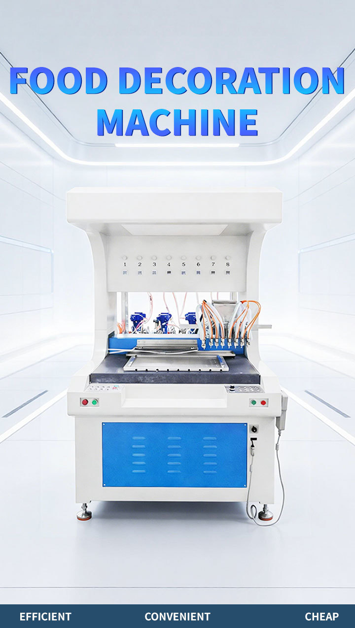 Automatic 8 Colors Cake Decorating Machine Chocolate Candy Dripping Machine