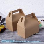 Brown Goodies Boxes Dessert/ Treat/ Gable/ Kraft Party Favor Boxes, Popcorn,Toys
