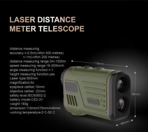 China Mini Portable Laser Military Rangefinder Binoculars Surveying Instrument 1500M wholesale