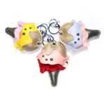 Custom Ice Cream Promotional Leather Keyrings ROHS Approved