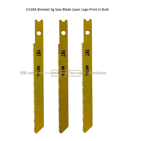 U118A Bimetal Jig Saw Blade Laser Logo Print in Bulk,Reciprocating Saw Blade