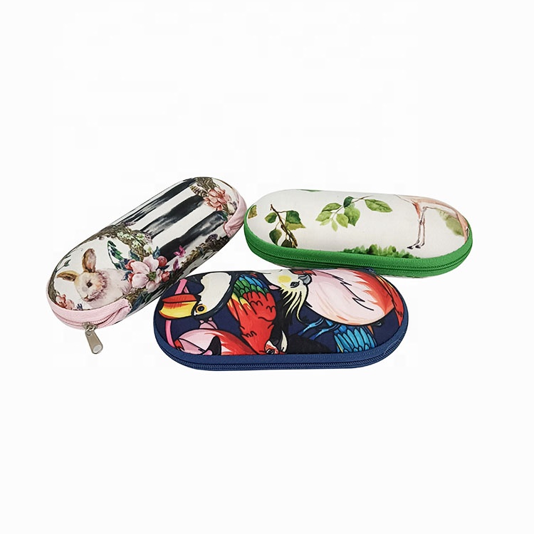 Custom Logo Cartoon Reading Glasses Case Ellipsoid Shape 149*62*52mm
