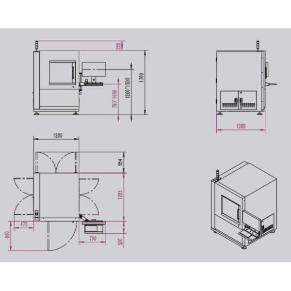 High Sensitivity Imaging PCBA BGA X-ray AX7900 Unicomp Semiconductor Testing Machine