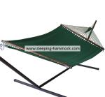 Extra Large Bow Green Caribbean Style Hammock Outdoor Portable , Heavy Duty Rope