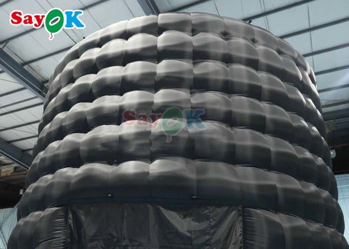 LED Inflatable Photo Booth Black Double Door 5m Diameter