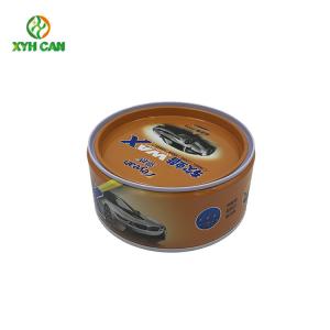 China Wax Tin Can Matting Car Round Packaging Container CMYK Offset Printing wholesale
