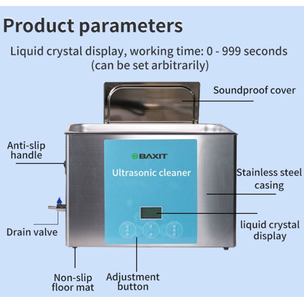 Industrial-grade ultrasonic cleaning machine, large-capacity cleaning tank, laboratory ultrasonic cleaner, commercial cleaning machine