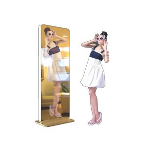 China Indoor Standing Digital Signage Kiosk LCD Magic Advertising Smart Touchscreen Mirror Kiosk wholesale