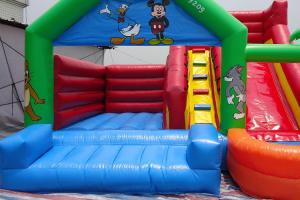 China Custom Inflatable Cartoon Theme Bounce Houses With Slide For Rental Business wholesale