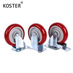 3inch 4inch 5inch PU/PVC Double Bearing Furniture Wheel Customization Trolley