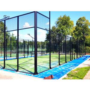 China Hot Dip Galvanized Poles Tennis Padel Court Indoor Padel Stadium Customized Logo / Size With Artificial Grass Accessories wholesale