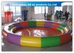 Colorful Round Outdoor Inflatable Swimming Pool Kids With Ladder 8m Diameter