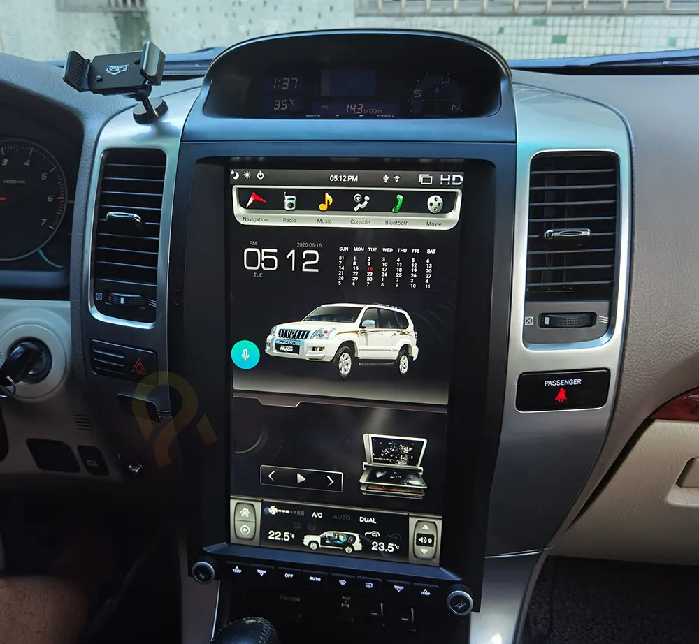 13.6 Inch 4+64 Android GPS Car Navigation Multimedia For 2002-2009 Prado/LX470