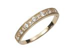 Filigree Style Real Diamond Jewellery Ring Round Cut 2.5mm 1.3mm Size