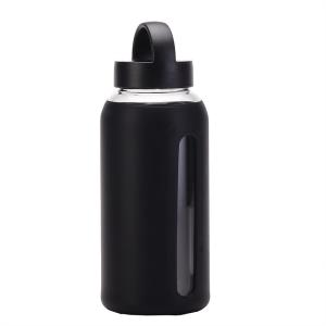 China 800ml High Borosilicate Glass Drink Water Bottles With Time Marker wholesale