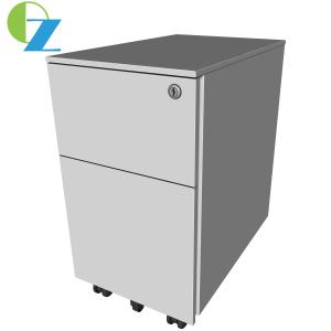 China Steel Mobile Mini Pedestal Metal Storage Cabinet 2 Drawer Document Office wholesale