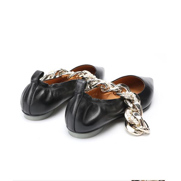 Personalized Process Chain Trim Office Lady Shoe Pointed Toe