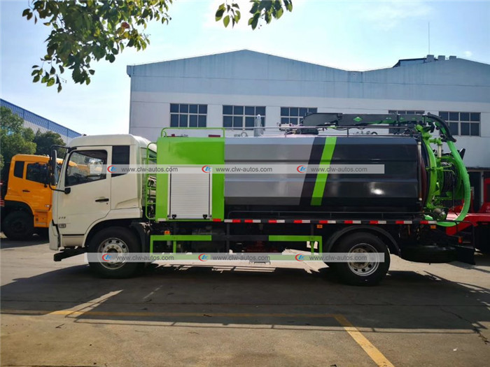 Dongfeng 12000L Tank Capacity High Pressure Jetting Vacuum Cleaning Sewage Suction Truck