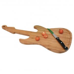 China Household 8.6 X 0.6 X 19.4 Inches Bamboo Kitchen Cutting Boards Guitar Shape Wooden wholesale