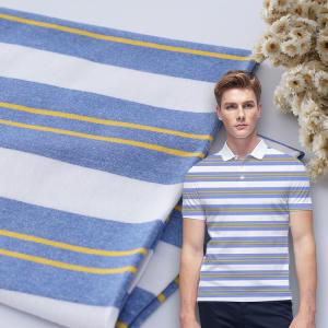 China Elastic Striped Material Fabric Comfortable Combing Lycra Texture 170gsm wholesale