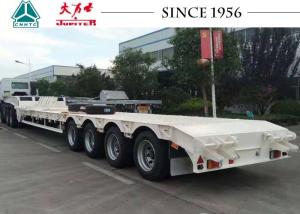 China 70 Tons 4 Axle Low Bed Trailer Lowboy Trailer To Carry Container And Equipment wholesale