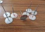 Galvanized Steel 30mm Cup Head Quilting Pins As Fasteners On The Cements Roofing