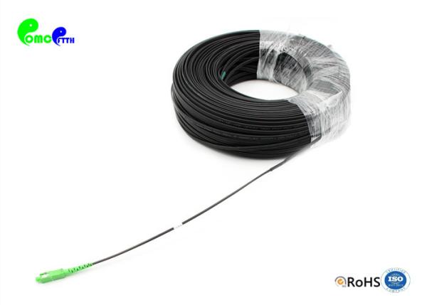 Outdoor FTTH Aerial Drop Fiber Optic Pigtail SC APC 9 / 125μm Simplex G657A1