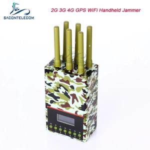 China 3w 6 Channels 20m Military Signal Jammer 2G 3G 4G GPS WiFi 4000mAH wholesale