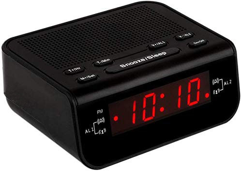 Mini LED Display Clock Portable Radio , FM Radio Alarm Clock For Home