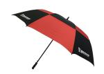 Black Red Double Canopy Windproof Golf Umbrellas Wind Resistant Grip Plastic