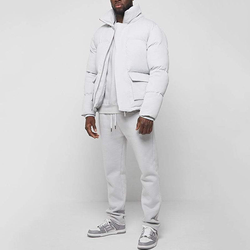 Puffer Jacket Men Fashion New Design Winter Puffer Cargo Pocket Mens Coat