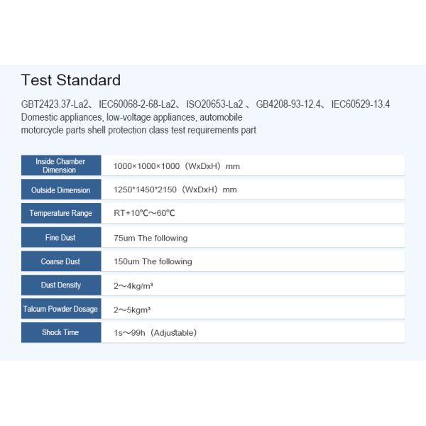 IP5X & 6X Programmable Vacuum Sand and Dust test Chamber Environmental Test Chamber Dust-proof Testing for Electronics