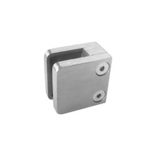 China 304 Square Flat Base Glass Clamp For Balustrade Deck Railing Glass Holder wholesale