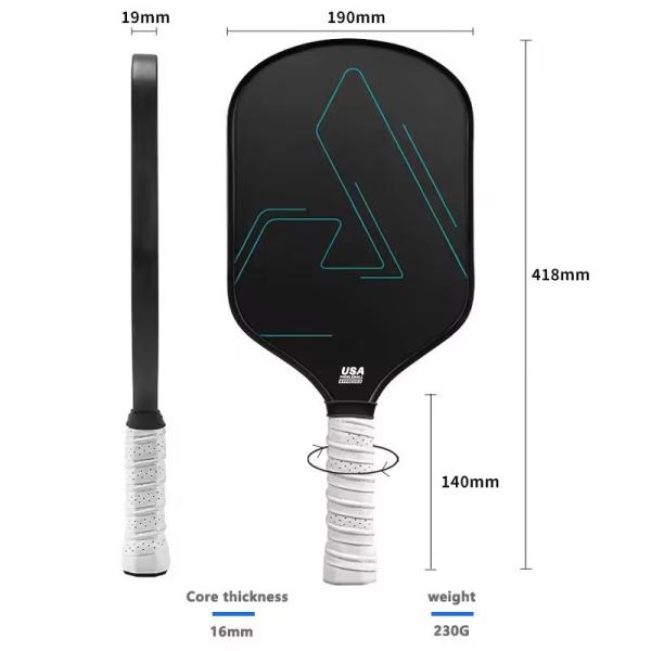 Meet USAPA Standard Raw Carbon Fiber Pickleball Paddle with Rev-Core Power