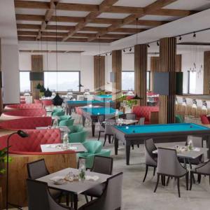 China Monomer Design Cafe Interior Design With 12mm Thick MDF wholesale