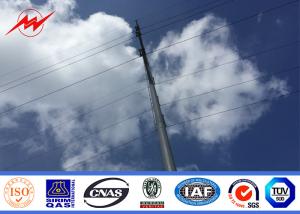 China Medium Voltage Hot Dip Galvanized Steel Utility Pole With 30000m Aluminum Conductor wholesale