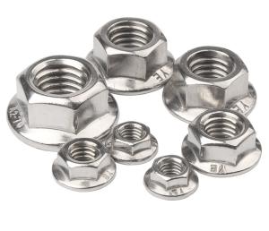 China Hex Flanged Nyloc Nuts M7 Cold Galvanized Powder Coated ISO 9001 Approved wholesale