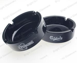 China Luxury round solid color glass ashtray for sale wholesale