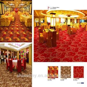 China Custom cut pile printed red nylon carpet for banquet hall wholesale