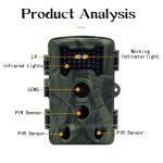Wildlife Infrared Outdoor Trail Camera PR1000 2 Inch LCD Screen 16MP CMOS