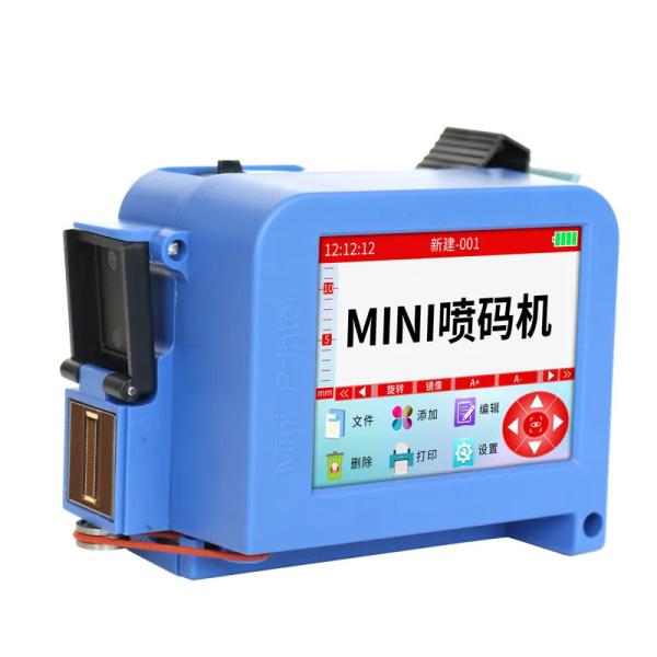 Blue Mini Standard 2.4 Inch Screen Printer Plastic Bag Carton Bottle Cap Can