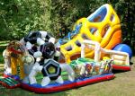 Multicolored Inflatable Amusement Park Football Combo Playground With LED