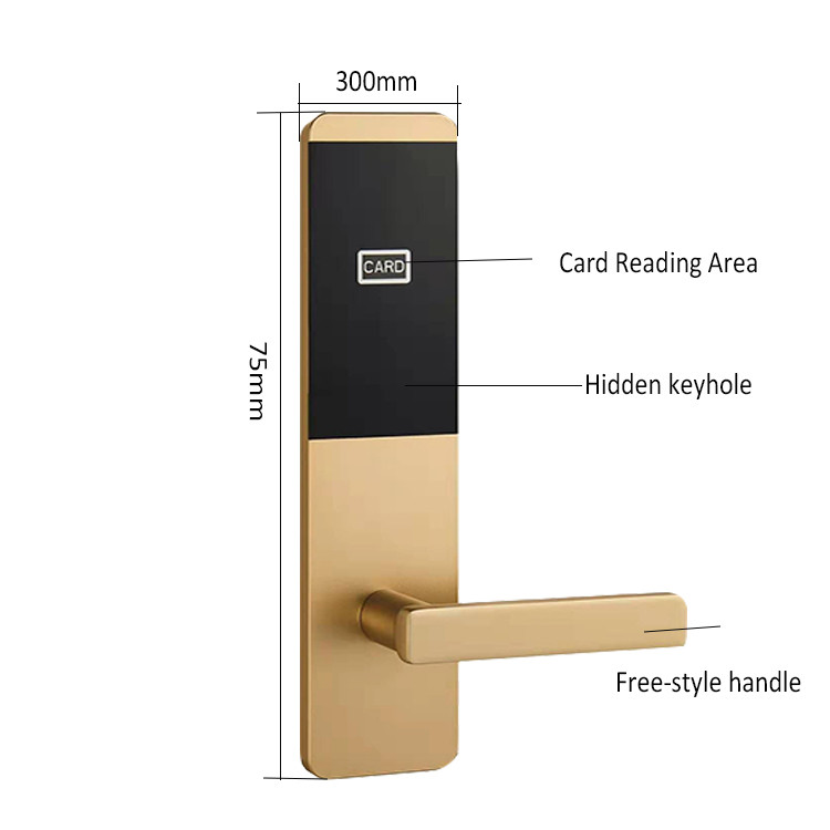 Wood Door Rfid Hotel Key Card Door Locks with Free PC Management Software
