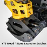 YTB Wood / Stone Excavator Grabber Hydraulic And Electronic Type For Digging