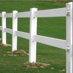 Heavy Duty 2 Rails 3 Rails Pvc Horse Fence Vinyl Fence For Farm