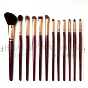 China 12pcs Handcrafted Cosmetic Makeup Brush Set Face Paint Brushes Set 20.5cm Length wholesale